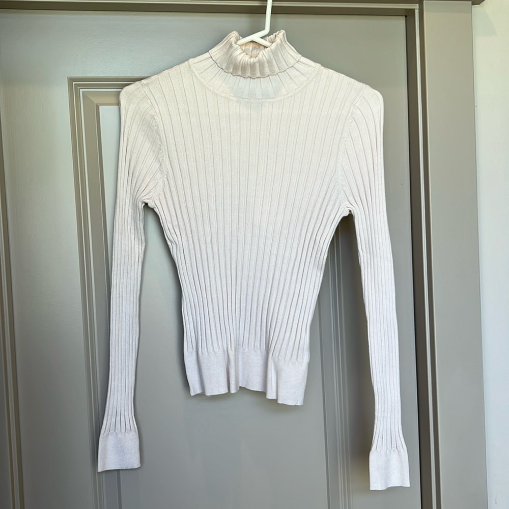 Gilli lightweight sweater turtleneck, blush pink, women’s sz Large - NWT